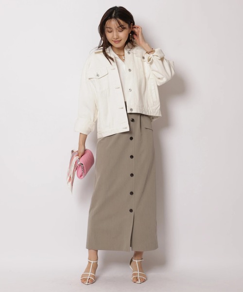 JUSGLITTY（ジャスグリッティー）の「スキッパータイトドッキングワンピース（ワンピース・レディース・オフホワイト/レッド/ネイビー・2/1）」の18枚目の写真