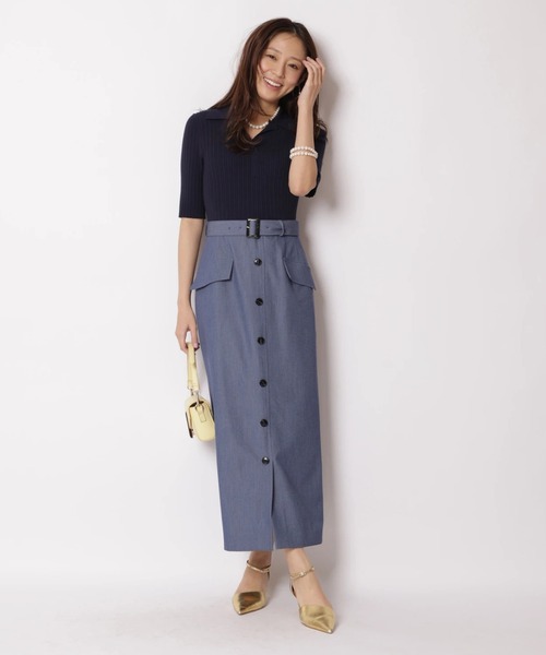 JUSGLITTY（ジャスグリッティー）の「スキッパータイトドッキングワンピース（ワンピース・レディース・オフホワイト/レッド/ネイビー・2/1）」の20枚目の写真