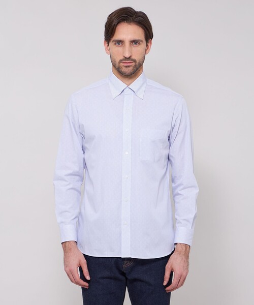 MACKINTOSH LONDON(マッキントッシュ ロンドン)の「ジオメトリックジャカードシャツ(シャツ/ブラウス・メンズ・パープル/ブルー・XL/L/M)」の5枚目の写真