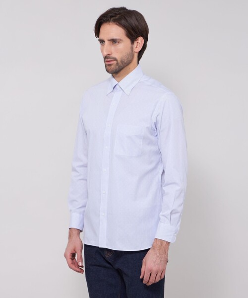 MACKINTOSH LONDON(マッキントッシュ ロンドン)の「ジオメトリックジャカードシャツ(シャツ/ブラウス・メンズ・パープル/ブルー・XL/L/M)」の6枚目の写真