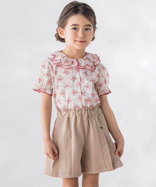 BeBe Petits Pois Vert（ベベプチポワヴェール）の「サイドタックキュロットパンツ（その他パンツ・キッズ・ブラック系その他/ベージュ・130cm/120cm/150cm/140cm/160cm）」の20枚目の写真