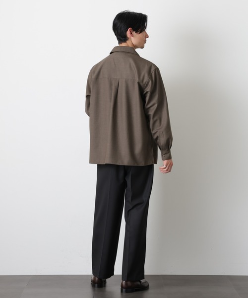 NANO universe（ナノユニバース）の「｢Gavante｣ ドライギャバオープンカラーシャツ（シャツ/ブラウス・メンズ・カーキ/ライトベージュ・L/M）」の16枚目の写真