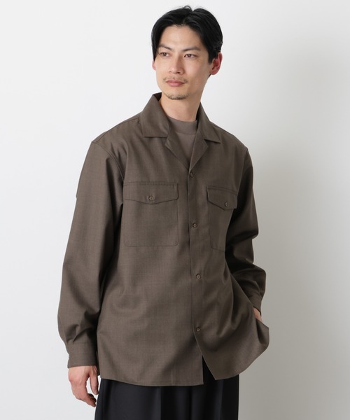 NANO universe（ナノユニバース）の「｢Gavante｣ ドライギャバオープンカラーシャツ（シャツ/ブラウス・メンズ・カーキ/ライトベージュ・L/M）」の10枚目の写真
