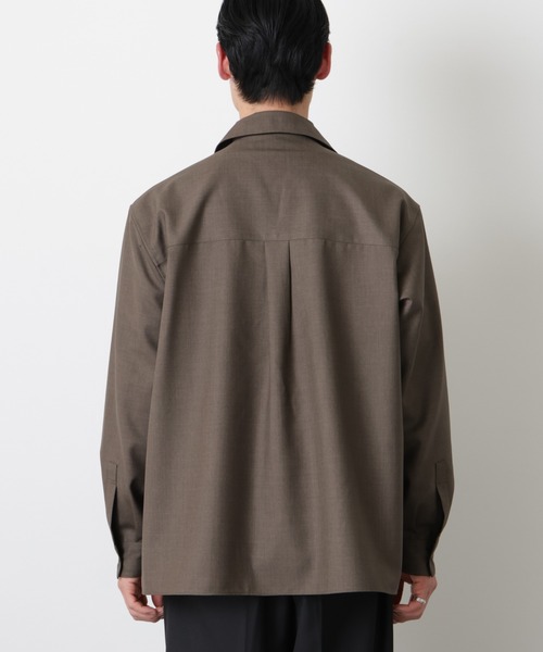 NANO universe（ナノユニバース）の「｢Gavante｣ ドライギャバオープンカラーシャツ（シャツ/ブラウス・メンズ・カーキ/ライトベージュ・L/M）」の18枚目の写真