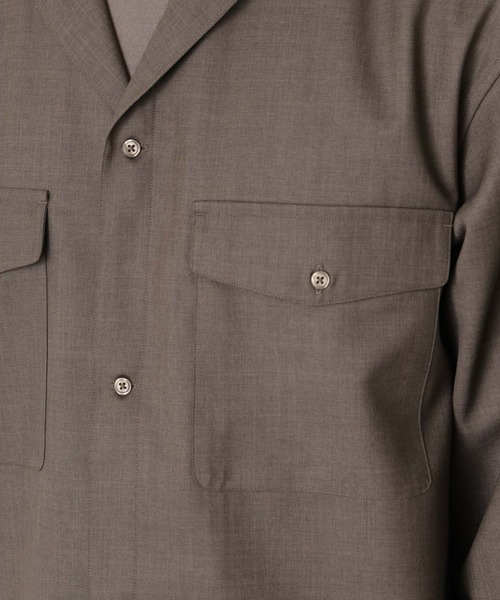 NANO universe（ナノユニバース）の「｢Gavante｣ ドライギャバオープンカラーシャツ（シャツ/ブラウス・メンズ・カーキ/ライトベージュ・L/M）」の20枚目の写真