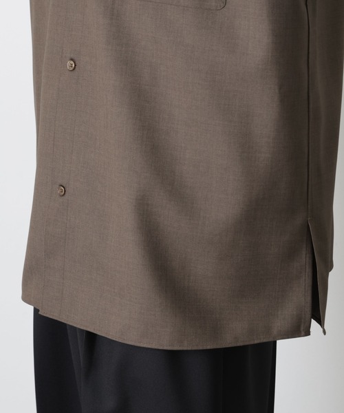 NANO universe（ナノユニバース）の「｢Gavante｣ ドライギャバオープンカラーシャツ（シャツ/ブラウス・メンズ・カーキ/ライトベージュ・L/M）」の22枚目の写真