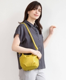 [2WAY]パンチングデザインラウンドミニバッグ