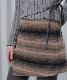 SOFT SEOUL（ソフトソウル）の「レザーパッチラップスカート[ピンク]（スカート）」