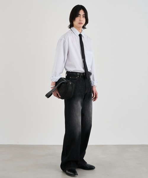 SINSS（シンス）の「Paper half moon bag / ペーパーハーフムーンバッグ（ショルダーバッグ・メンズ・ブラック・FREE）」の17枚目の写真