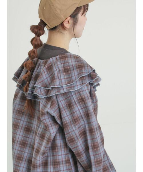 Samansa Mos2（サマンサ モスモス）の「フリル襟ブラウス（シャツ/ブラウス・レディース・ブラック/ブルー/オフホワイト・F）」の19枚目の写真
