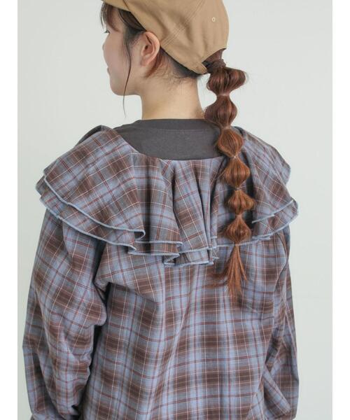 Samansa Mos2（サマンサ モスモス）の「フリル襟ブラウス（シャツ/ブラウス・レディース・ブラック/ブルー/オフホワイト・F）」の20枚目の写真