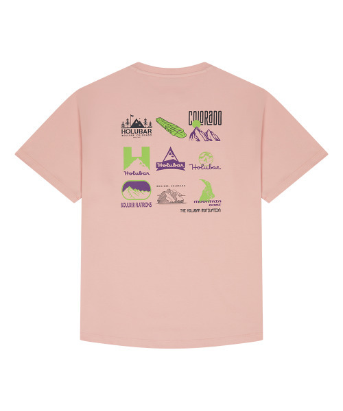 HOLUBAR（ホルバー）の「Backpacking Graphic T Shirt Pink（Tシャツ/カットソー・メンズ・その他・LARGE）」の2枚目の写真