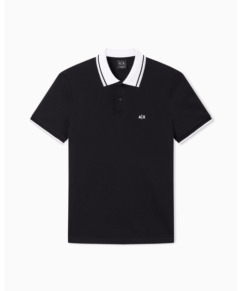 ARMANI EXCHANGE(アルマーニエクスチェンジ)の「【A|X アルマーニ エクスチェンジ】ロゴ オン バックネック 半袖ポロシャツ/SLIM(ポロシャツ・メンズ・オフホワイト/ブラック・XX-LARGE/X-SMALL/X-LARGE/LARGE/SMALL/MEDIUM)」の9枚目の写真
