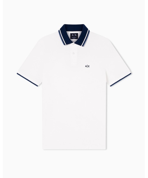 ARMANI EXCHANGE(アルマーニエクスチェンジ)の「【A|X アルマーニ エクスチェンジ】ロゴ オン バックネック 半袖ポロシャツ/SLIM(ポロシャツ・メンズ・オフホワイト/ブラック・XX-LARGE/X-SMALL/X-LARGE/LARGE/SMALL/MEDIUM)」の10枚目の写真
