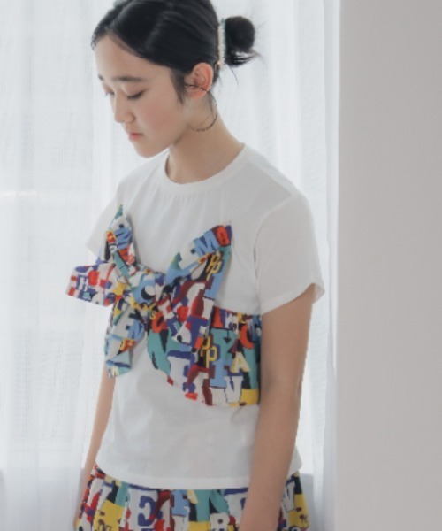 セール】ビッグリボンリゾート半袖Tシャツ□150.160cm（Tシャツ