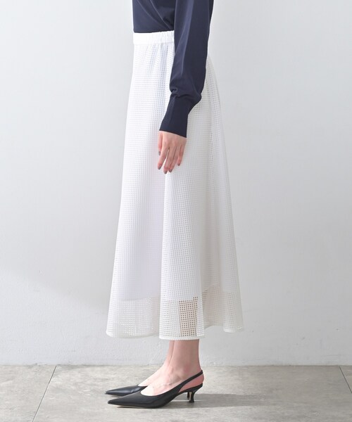 UNTITLED（アンタイトル）の「スクエアメッシュスカート（スカート・レディース・ブラック/カーキ/ホワイト・01/00/03/02/50/48/44/46/04/42）」の20枚目の写真