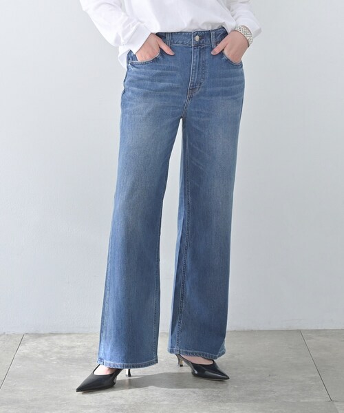 UNTITLED(アンタイトル)の「【Healthy DENIM】別注Quiche(キッシュ)セミフレアデニム(デニムパンツ・レディース・サックスブルー・03/02/01/00)」の3枚目の写真