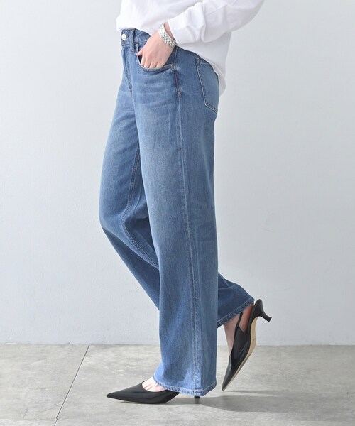 UNTITLED(アンタイトル)の「【Healthy DENIM】別注Quiche(キッシュ)セミフレアデニム(デニムパンツ・レディース・サックスブルー・03/02/01/00)」の4枚目の写真