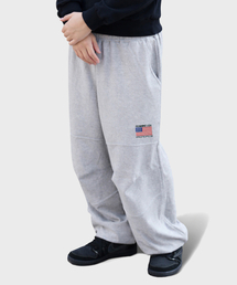 RESPECT（リスペクト）の「ダブルニーランニングUSAアスレチッククラブスウェットパンツ（グレー）（スウェットパンツ）」