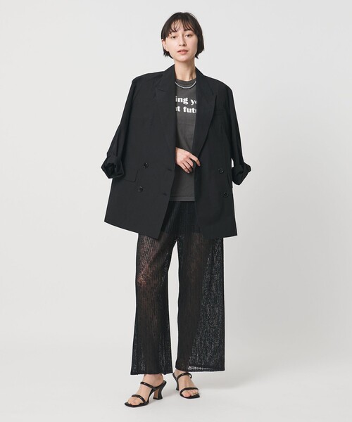 SACRA(サクラ)の「<SACRA>テーラードジャケット(テーラードジャケット・レディース・ブラック・38)」の4枚目の写真