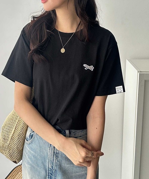 PENNEYS(ぺニーズ)の「GeeRA別注【PENNEYS】綿100%接触冷感ベーシックTシャツ ペニーズ キツネ/ペニーズ フォックス/THE FOX(Tシャツ/カットソー・レディース・ブラック/オフホワイト/ホワイト系その他/チャコール・MEDIUM/LARGE/X-LARGE)」の12枚目の写真