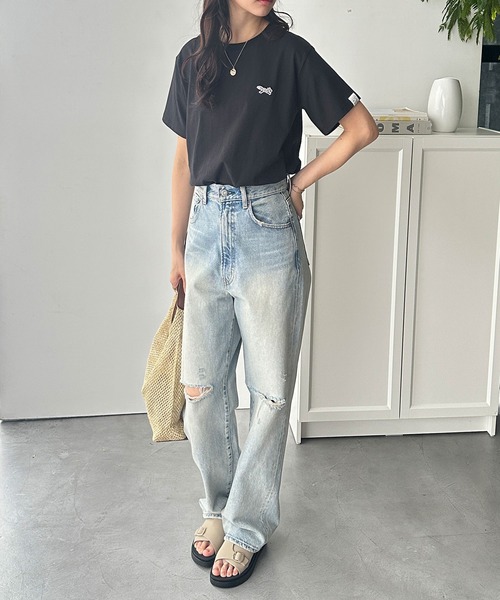 PENNEYS(ぺニーズ)の「GeeRA別注【PENNEYS】綿100%接触冷感ベーシックTシャツ ペニーズ キツネ/ペニーズ フォックス/THE FOX(Tシャツ/カットソー・レディース・ブラック/オフホワイト/ホワイト系その他/チャコール・MEDIUM/LARGE/X-LARGE)」の14枚目の写真