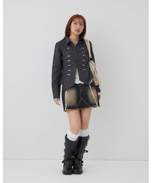 WHO'S WHO gallery(フーズフーギャラリー)の「レースガータートップス(Tシャツ/カットソー・レディース・ホワイト/ブラック・FREE)」の12枚目の写真