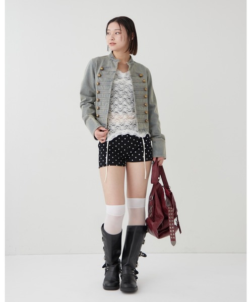 WHO'S WHO gallery(フーズフーギャラリー)の「レースガータートップス(Tシャツ/カットソー・レディース・ホワイト/ブラック・FREE)」の16枚目の写真