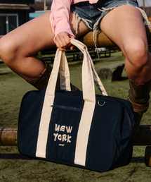 ERER（エルエル）の「Embroidered New York Sporty bag Navy（ボストンバッグ）」