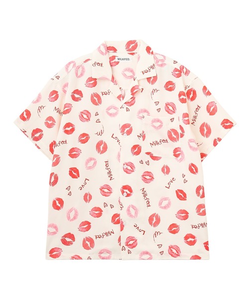 MILKFED.（ミルクフェド）の「LIP PRINT SHIRT（シャツ/ブラウス・レディース・オフホワイト/ブラック/ライトピンク・ONE SIZE）」の20枚目の写真