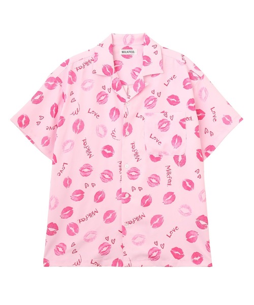 MILKFED.（ミルクフェド）の「LIP PRINT SHIRT（シャツ/ブラウス・レディース・オフホワイト/ブラック/ライトピンク・ONE SIZE）」の22枚目の写真