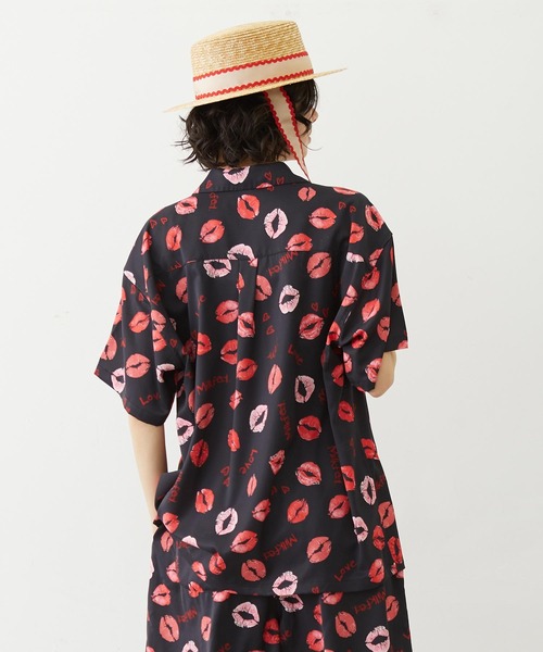MILKFED.（ミルクフェド）の「LIP PRINT SHIRT（シャツ/ブラウス・レディース・オフホワイト/ブラック/ライトピンク・ONE SIZE）」の10枚目の写真