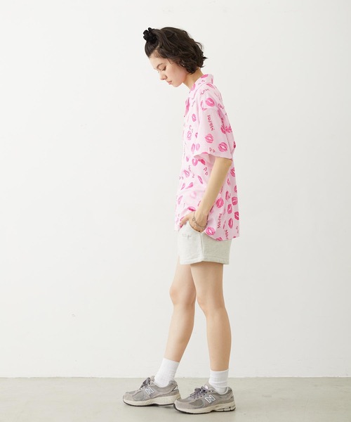 MILKFED.（ミルクフェド）の「LIP PRINT SHIRT（シャツ/ブラウス・レディース・オフホワイト/ブラック/ライトピンク・ONE SIZE）」の16枚目の写真