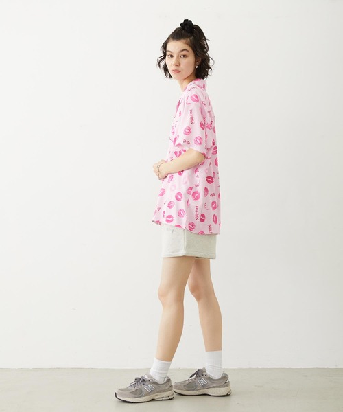 MILKFED.（ミルクフェド）の「LIP PRINT SHIRT（シャツ/ブラウス・レディース・オフホワイト/ブラック/ライトピンク・ONE SIZE）」の17枚目の写真