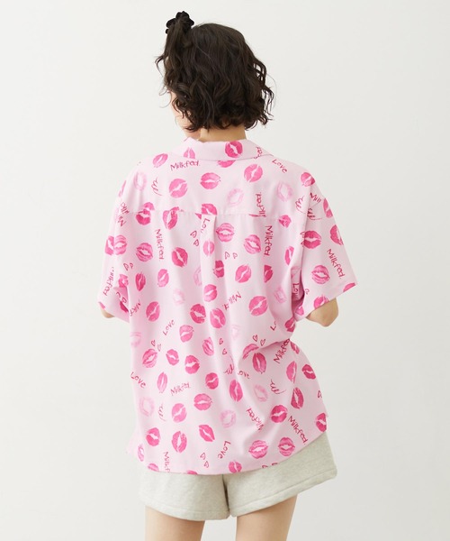 MILKFED.（ミルクフェド）の「LIP PRINT SHIRT（シャツ/ブラウス・レディース・オフホワイト/ブラック/ライトピンク・ONE SIZE）」の14枚目の写真