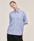 WETTEMPT（ウィテンプト）の「DOUBLE POCKET STRIPE S/S SHIRT / ダブルポケットストライプS/Sシャツ（シャツ/ブラウス・MEDIUM）」