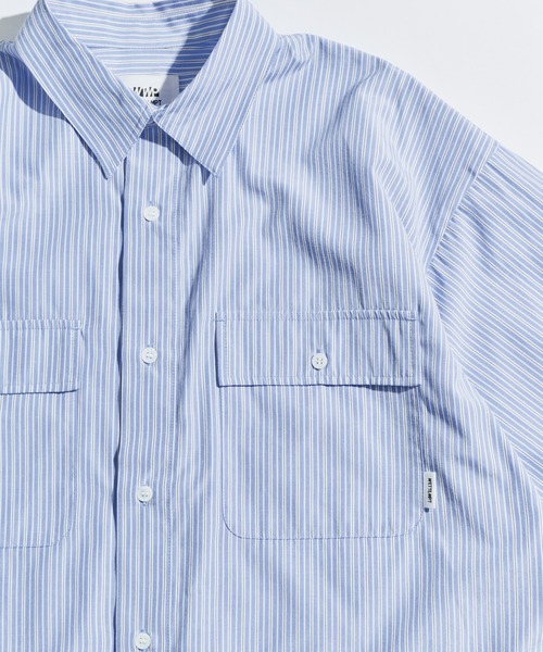 DOUBLE POCKET STRIPE S/S SHIRT / ダブルポケットストライプS/Sシャツ