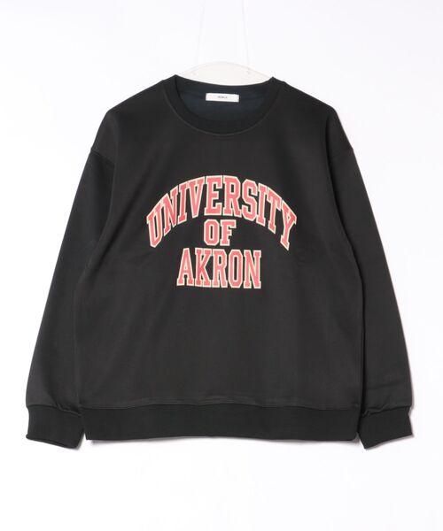 CERCA（チェルカ）の「【NOWLE】UNIVERSITY OF AKRON カレッジロゴ アーチプリント クルーネック スウェット（スウェット・メンズ・ブラック・SMALL/MEDIUM/LARGE/X-LARGE）」の13枚目の写真