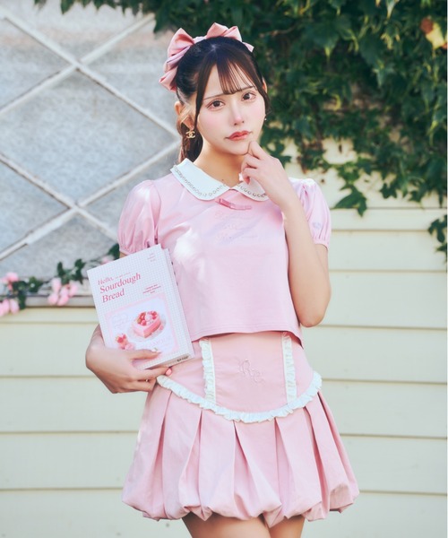 ReAmour（リアムール）の「バルーンロゴスカート（スカート・レディース・ブラック/ピンク・FREE）」の7枚目の写真