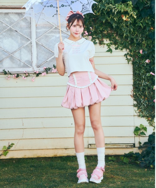 ReAmour（リアムール）の「バルーンロゴスカート（スカート・レディース・ブラック/ピンク・FREE）」の8枚目の写真
