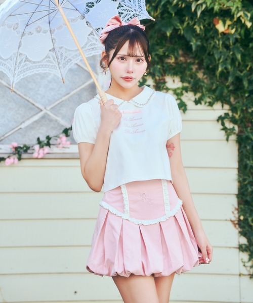 ReAmour（リアムール）の「バルーンロゴスカート（スカート・レディース・ブラック/ピンク・FREE）」の10枚目の写真
