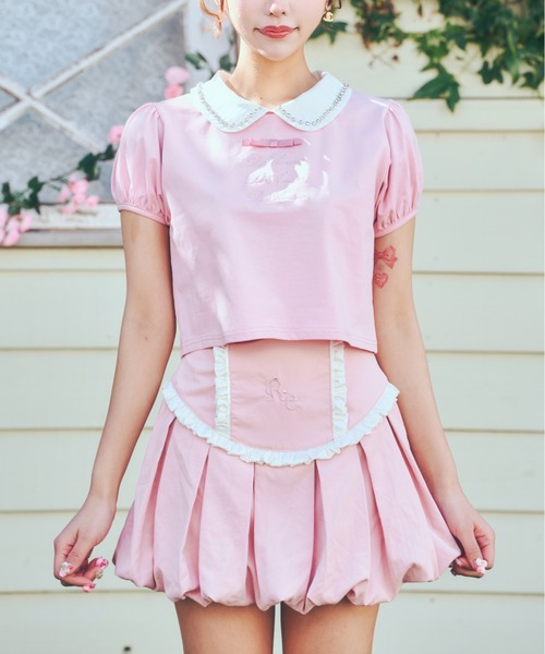 ReAmour（リアムール）の「バルーンロゴスカート（スカート・レディース・ブラック/ピンク・FREE）」の13枚目の写真