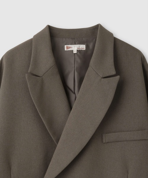 NAVY(ネイビー)の「【NAVY/ ネイビー】ビッグシルエット テーラード ダブルジャケット(テーラードジャケット・レディース・ネイビー/モカ・FREE)」の17枚目の写真