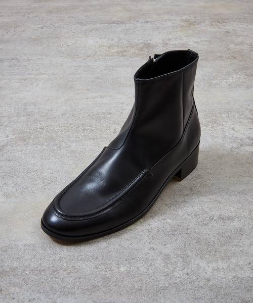 And A(アンドエー)の「PADRONE パドローネ / SIDE ZIP MOCCASIN BOOTS レザーモカシンサイドジップブーツ 日本製 / PU8394-1103(ブーツ・メンズ・ブラック・40/42/41)」の3枚目の写真