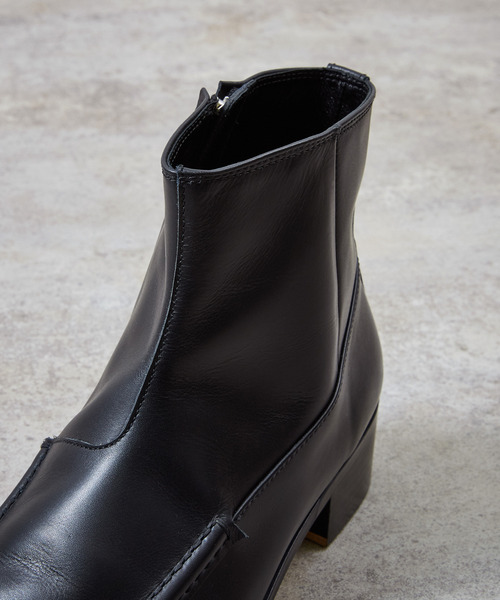 And A(アンドエー)の「PADRONE パドローネ / SIDE ZIP MOCCASIN BOOTS レザーモカシンサイドジップブーツ 日本製 / PU8394-1103(ブーツ・メンズ・ブラック・40/42/41)」の5枚目の写真
