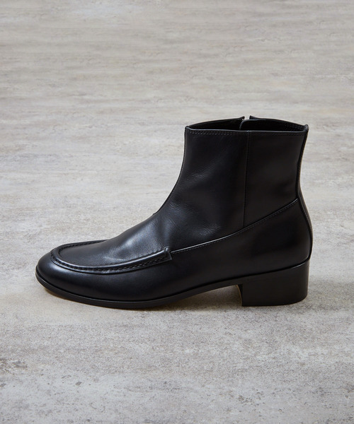 And A(アンドエー)の「PADRONE パドローネ / SIDE ZIP MOCCASIN BOOTS レザーモカシンサイドジップブーツ 日本製 / PU8394-1103(ブーツ・メンズ・ブラック・40/42/41)」の6枚目の写真