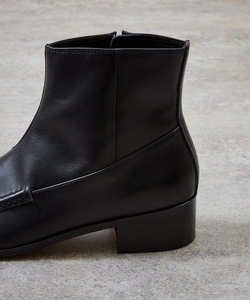 And A(アンドエー)の「PADRONE パドローネ / SIDE ZIP MOCCASIN BOOTS レザーモカシンサイドジップブーツ 日本製 / PU8394-1103(ブーツ・メンズ・ブラック・40/42/41)」の7枚目の写真