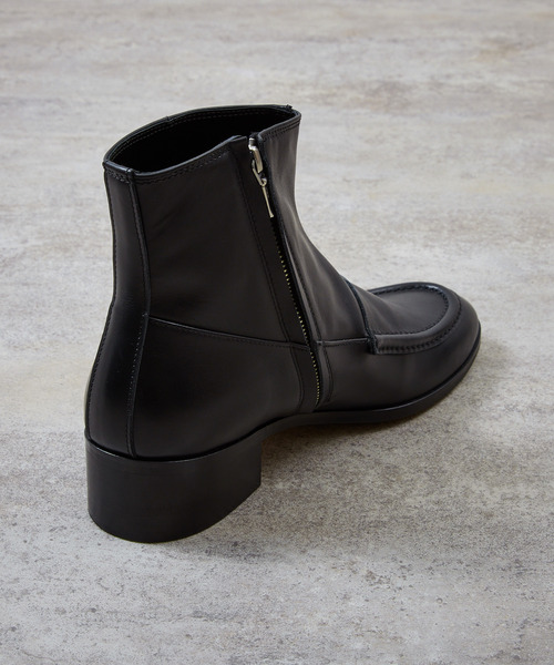 And A(アンドエー)の「PADRONE パドローネ / SIDE ZIP MOCCASIN BOOTS レザーモカシンサイドジップブーツ 日本製 / PU8394-1103(ブーツ・メンズ・ブラック・40/42/41)」の9枚目の写真