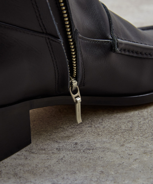 And A(アンドエー)の「PADRONE パドローネ / SIDE ZIP MOCCASIN BOOTS レザーモカシンサイドジップブーツ 日本製 / PU8394-1103(ブーツ・メンズ・ブラック・40/42/41)」の12枚目の写真