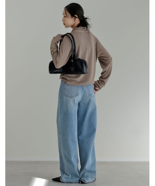 Re:EDIT（リエディ）の「レーヨンニットボウタイ付き長袖トップス（ニット/セーター・レディース・グレイッシュベージュ/ブラック/ホワイト/ネイビー・MEDIUM/LARGE）」の14枚目の写真